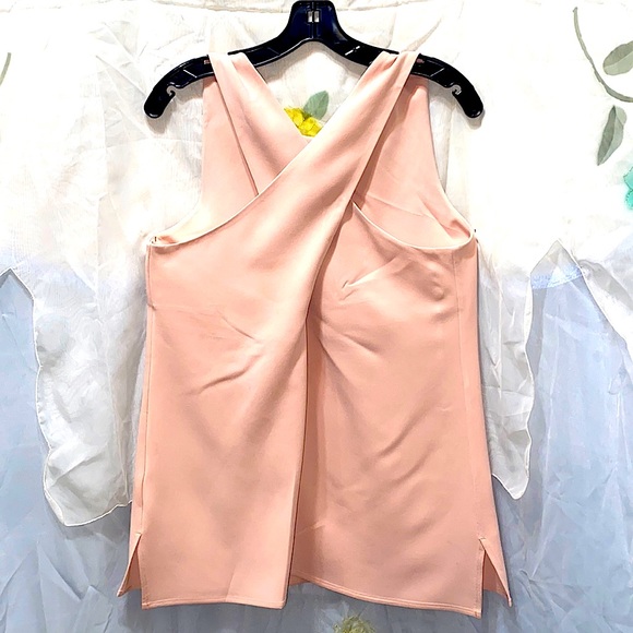 THEORY BLUSH PINK CRISSCROSS TANK TUNIC SZ M - Picture 1 of 11